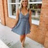 &MERCI Dresses Carrie Woven Plaid Cami Dress