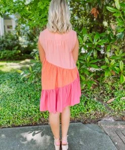 Umgee Camilla Color Block Sleeveless Dress Dresses