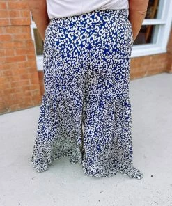 Ee:some Plus Delany Cheetah Wide Leg Pants