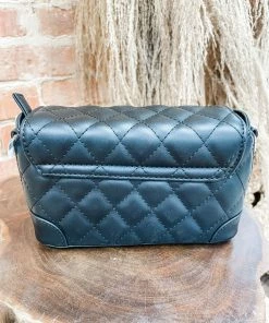 Texas Bling Jade Leather Rectangle Diamond Bag- Black