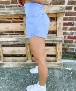 Love Tree Sonia Fitted Athletic Shorts- Blue 12 Love Tree Sonia Fitted Athletic Shorts- Blue