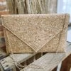 Texas Bling Bags Silver Flake Cork Foldover Clutch