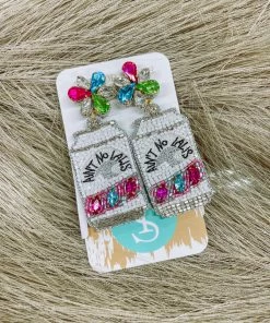 Texas Bling Ain't No Laws Beaded Earrings