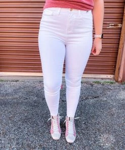 Judy Blue Tessa White High Waisted Skinny Jeans Denim