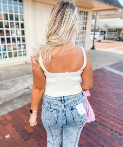 Hyfve Morgan Knit Sweater Tank Top- Marshmallow