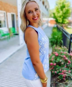 Entro Beatrix Halter Neck Patterned Stripe Tank Top Tops