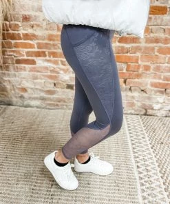 Mono B Bridgette Floral Lace High Waisted Leggings Bottoms