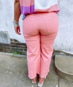 Entro Ayla Peach High Waisted Denim Pants 8 Entro Ayla Peach High Waisted Denim Pants