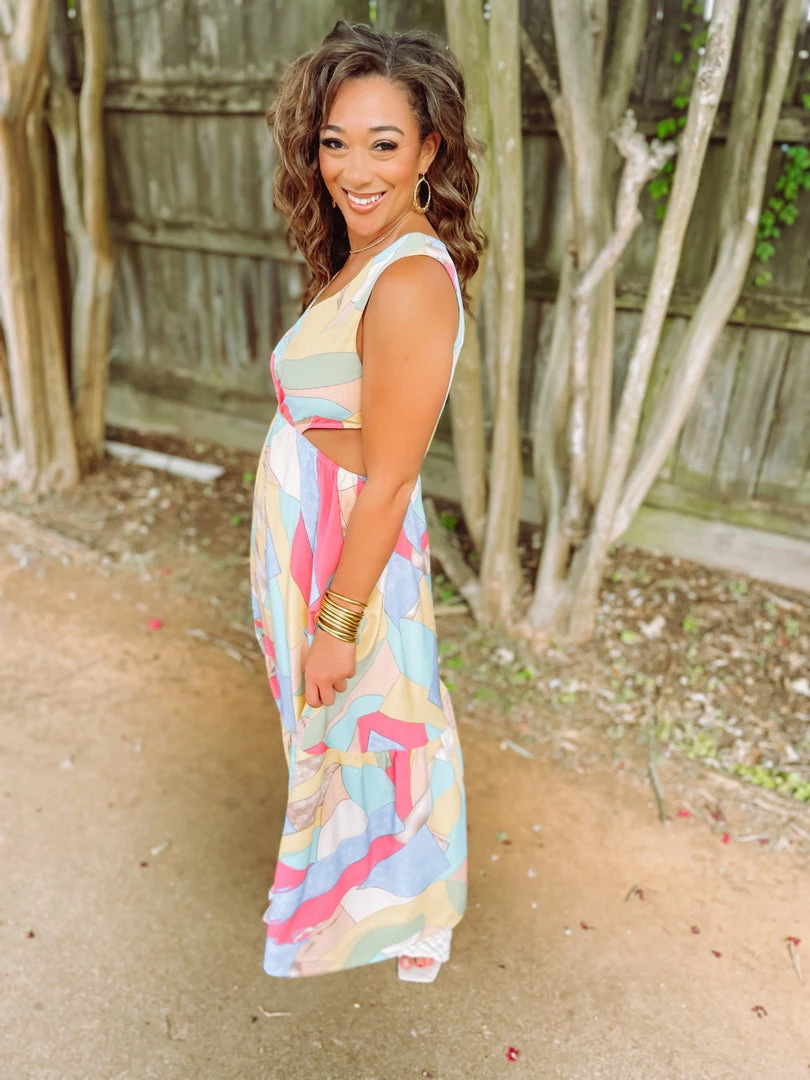 Entro Karter O-Ring Cut Out Midi Dress Dresses 3 Entro Karter O-Ring Cut Out Midi Dress Dresses