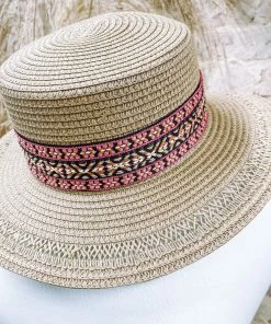 Texas Bling Emerie Aztec Band Boater Hat