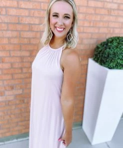 Trend Notes Jayla Halter Dress W Keyhole Back