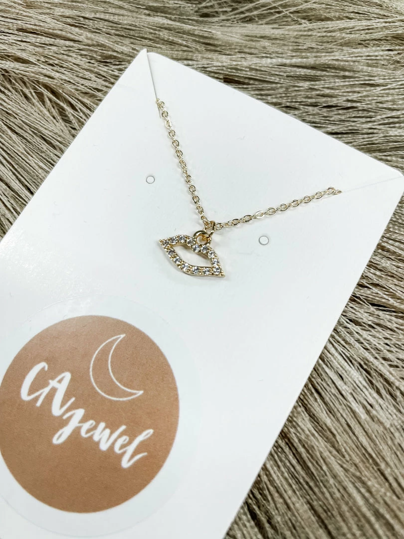 Texas Bling My Lips Are Sealed Necklace Jewelry 1 Texas Bling My Lips Are Sealed Necklace Jewelry