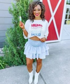 Entro Hadlee Acid Wash Layered Skirt