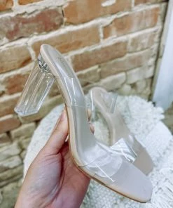 Appleblossom Shia Clear Double Strap Heels