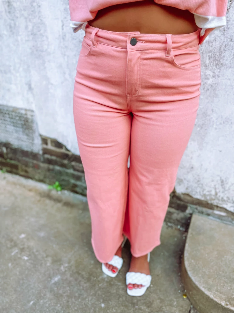 Entro Ayla Peach High Waisted Denim Pants 2 Entro Ayla Peach High Waisted Denim Pants