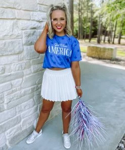 Very J Bottoms Kenna Pleated Skirt- White 9 Very J Bottoms Kenna Pleated Skirt- White