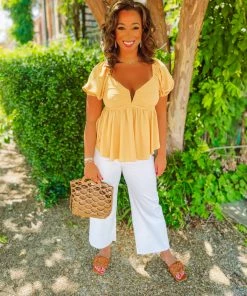 Entro Baylee V Neck Wire Puff Sleeve Top- Chartreuse 7 Entro Baylee V Neck Wire Puff Sleeve Top- Chartreuse