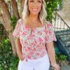 Flying Tomato Sydney Floral Square Cropped Top