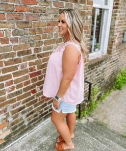 Hailey & Co Plus Barbara Crochet Neckline Tank Top 8 Hailey & Co Plus Barbara Crochet Neckline Tank Top