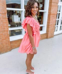 Entro Ashley Flutter Sleeve Mini Dress