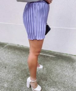 Listicle Bottoms June Flowy Satin Shorts- Lavender 10 Listicle Bottoms June Flowy Satin Shorts- Lavender