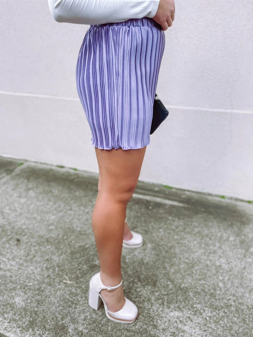 Listicle Bottoms June Flowy Satin Shorts- Lavender 4 Listicle Bottoms June Flowy Satin Shorts- Lavender