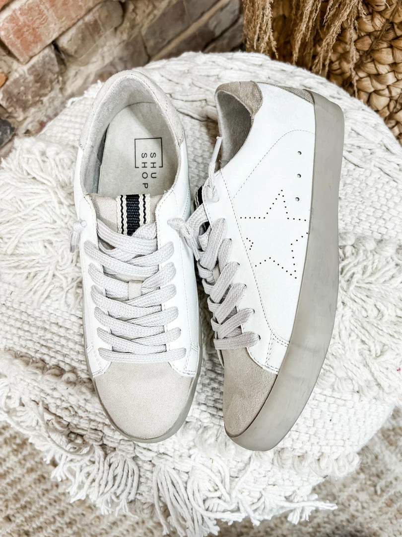 Shu Shop Shoes Mia Star Sneaker- White 1 Shu Shop Shoes Mia Star Sneaker- White