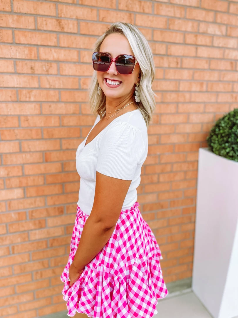 Love Tree Tops Charlotte Knit Short Sleeve Crop Top 3 Love Tree Tops Charlotte Knit Short Sleeve Crop Top