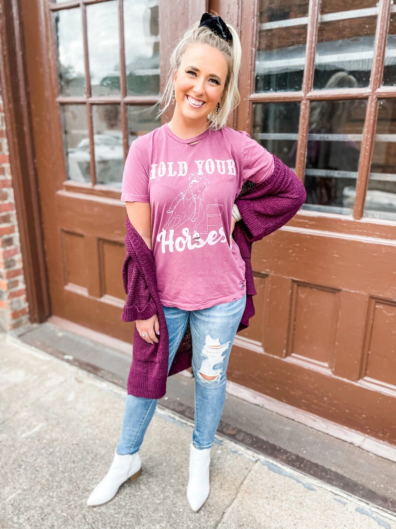 G Ink Graphic Tees Hold Your Horses 3 G Ink Graphic Tees Hold Your Horses