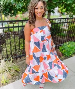 Entro Molly Geometric Maxi Dress Dresses