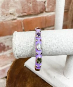 Texas Bling Porsha Enamel Bangles- Purple Jewelry