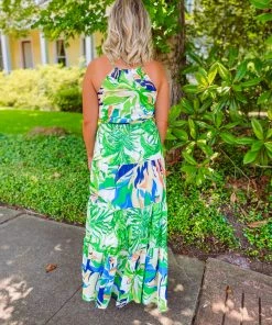 Flying Tomato Dresses Wren Palm Leaf Hi Low Dress 9 Flying Tomato Dresses Wren Palm Leaf Hi Low Dress