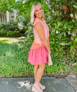 Umgee Camilla Color Block Sleeveless Dress Dresses