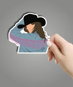 Texas Bling Fringe Jacket Cowgirl Sticker