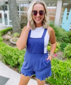 &MERCI Rompers & Jumpsuits Shania Ruffle Hem Romper