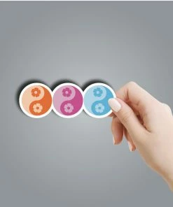 Texas Bling Stickers Flower Power Yin Yang Sticker