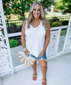 Zenana Premium Elina Basic Flowy Tank Top- Bone Plus 7 Zenana Premium Elina Basic Flowy Tank Top- Bone Plus