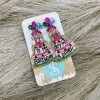 Texas Bling Birthday Girl Beaded Earrings