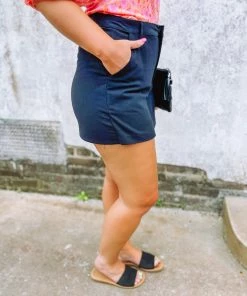 Entro Bottoms Everly Classy High Waisted Skort- Black