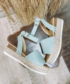 Fortune Dynamic Shoes Topic Platform Sandals- Dark Mint