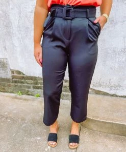 Idem Ditto Betsy Straight Leg Belted Formal Pant Bottoms