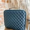 Texas Bling Bags Harley Makeup Bag- Black Quilted
