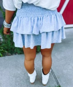 Entro Hadlee Acid Wash Layered Skirt