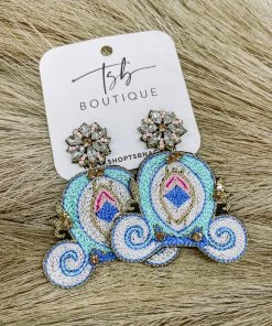 Texas Bling Jewelry Princess Carriage Earrings