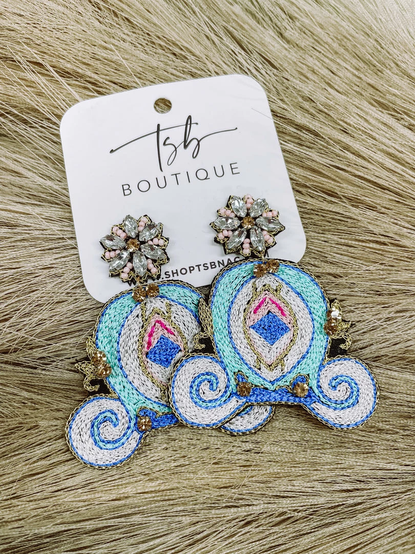 Texas Bling Jewelry Princess Carriage Earrings 1 Texas Bling Jewelry Princess Carriage Earrings