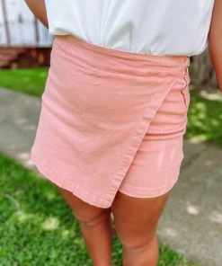 Entro Kaylie Denim Asymmetric Skort