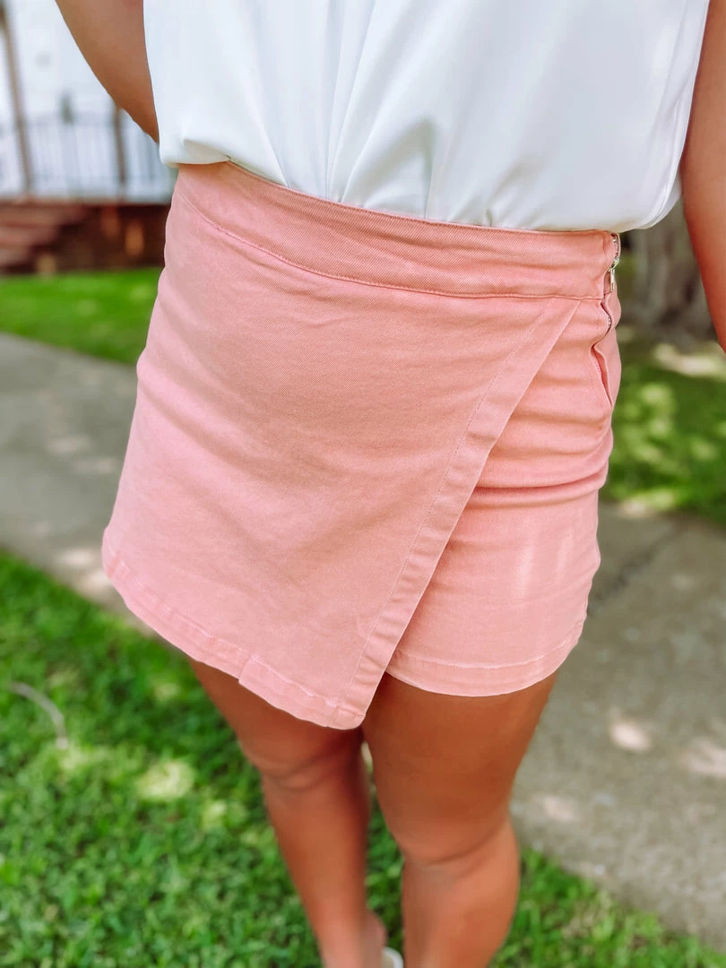 Entro Kaylie Denim Asymmetric Skort 1 Entro Kaylie Denim Asymmetric Skort