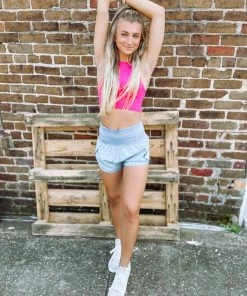 Love Tree Bottoms Sonia Fitted Athletic Shorts- Verdigris