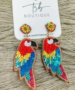Texas Bling Take Me Away: Resort Edition Parrot Beaded Earrings