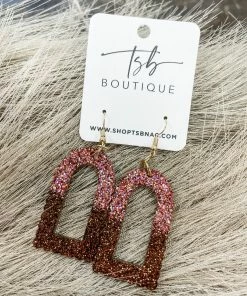 Texas Bling Open Teardrop Earrings- Rose Gold/ Bronze Jewelry